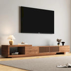Meuble TV Extensible Noyer pour 1 Pièce, 103L x 15.74P x 13.78H