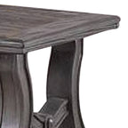 Table d'appoint en bois gris, pieds évasés, simple