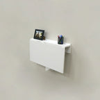 Bureau mural pliant blanc, une personne, 76 cm l