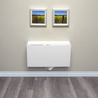 Bureau mural pliant blanc, une personne, 76 cm l