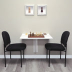 Bureau mural pliant blanc, une personne, 76 cm l