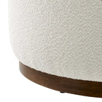 Pouf rond en velours gris, une place, 3 tailles