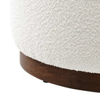 Pouf rond en velours gris, une place, 3 tailles