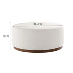 Pouf rond en velours gris, une place, 3 tailles