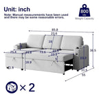 Canapé sectionnel d'angle 2 places convertible beige