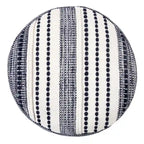 Ottoman bleu 100 % coton, 45 cm, une place