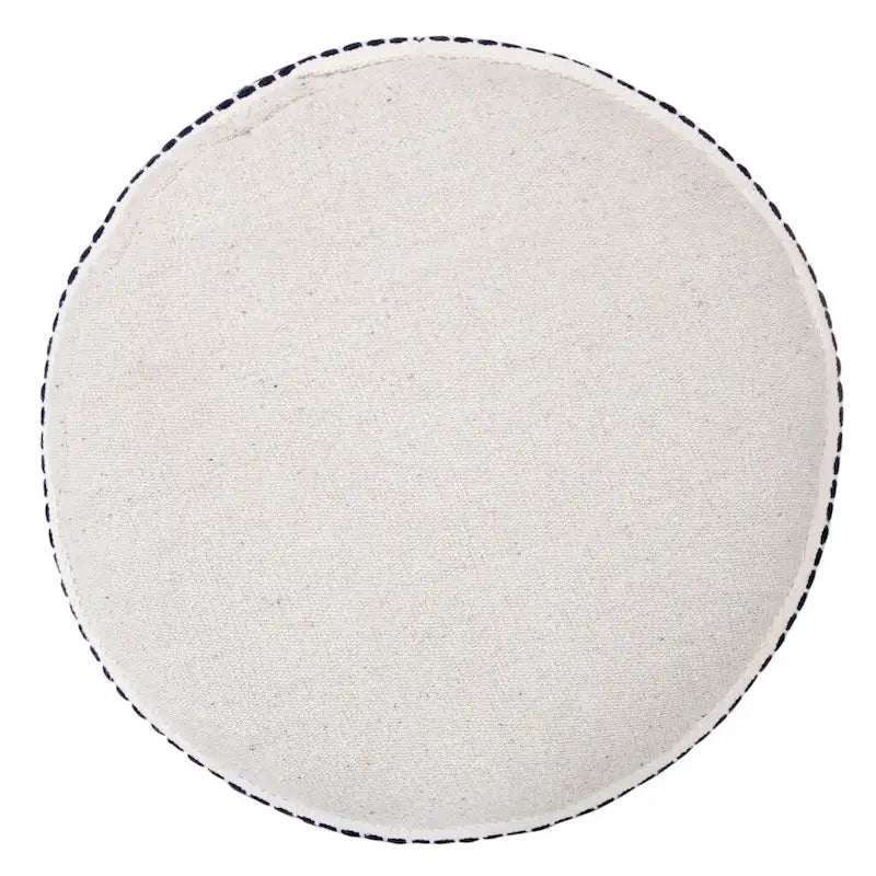 Ottoman bleu 100 % coton, 45 cm, une place