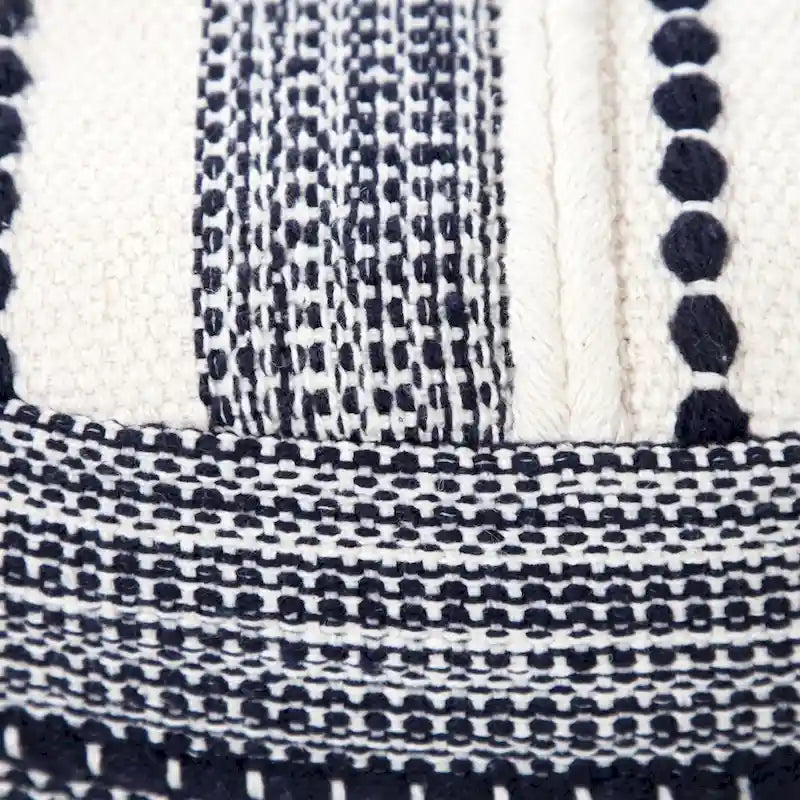 Ottoman bleu 100 % coton, 45 cm, une place