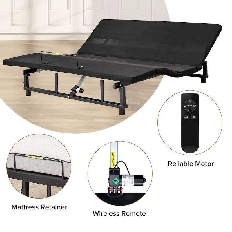 Sommier réglable Antique Black Queen, 2 personnes